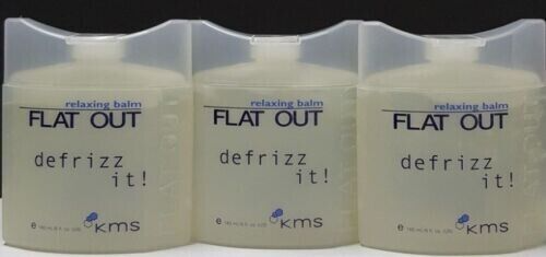 (Lot of 3) KMS FLAT OUT Original RELAXING BALM DeFrizz It ~ 6 fl. oz. / 180 mL
