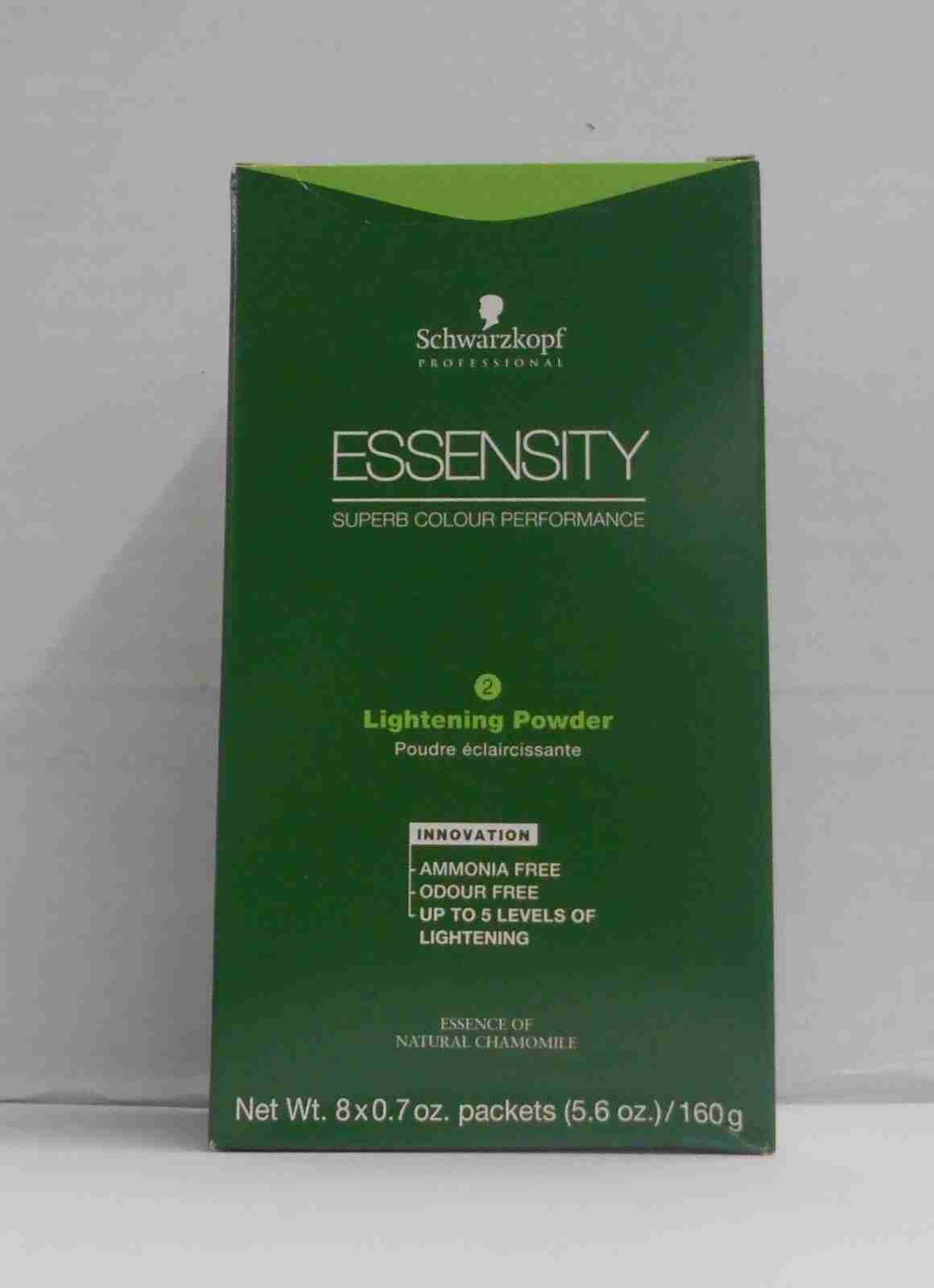 SCHWARZKOPF ESSENSITY Ammonia Free LIGHTENING POWDER ~ BOX of 8 x 0.7 packets!!