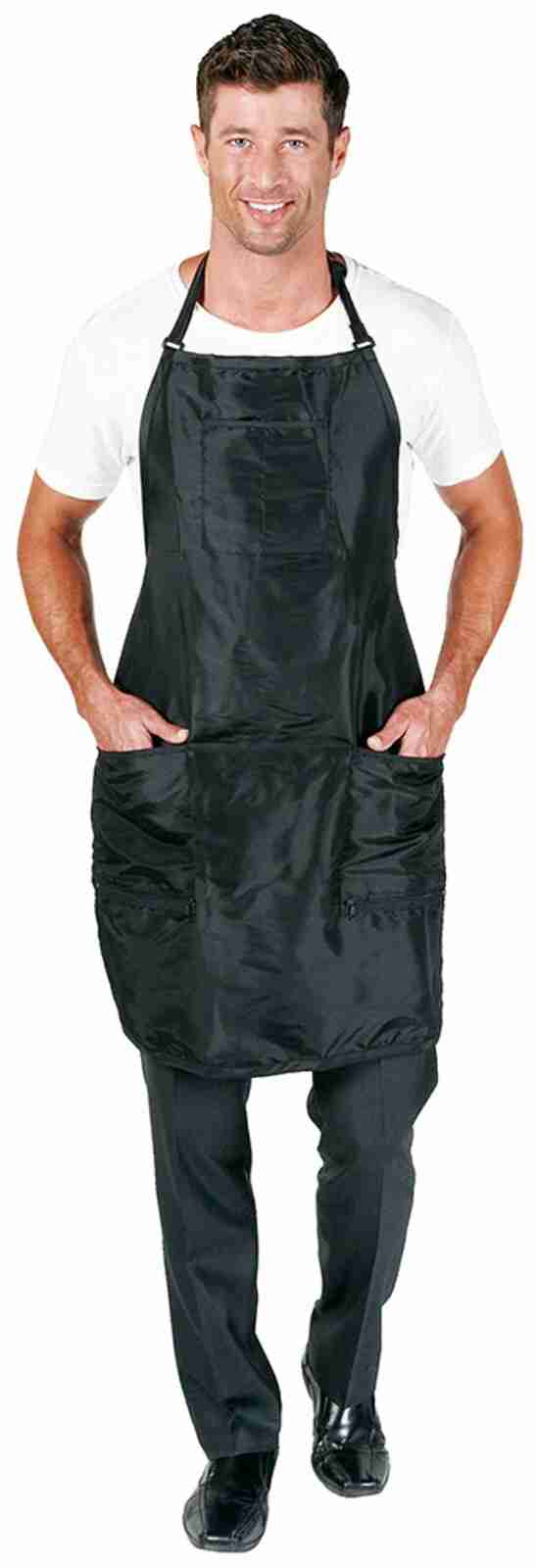 STYLE #174 Adjustable Apron for Barbers and Stylists (Black) NEW