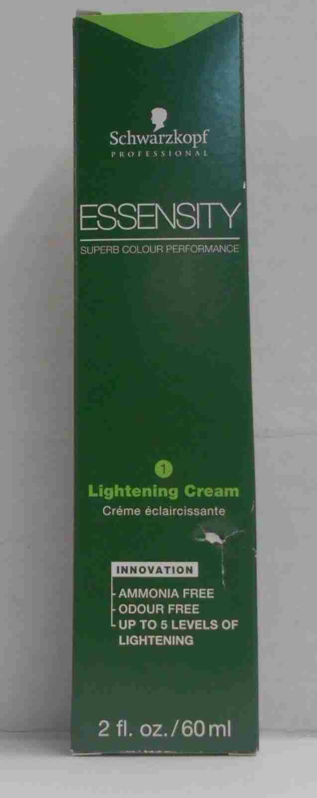 Schwarzkopf ESSENSITY Ammonia Free Odor Free LIGHTENING CREAM ~ 60 g / 2.1 oz.!!