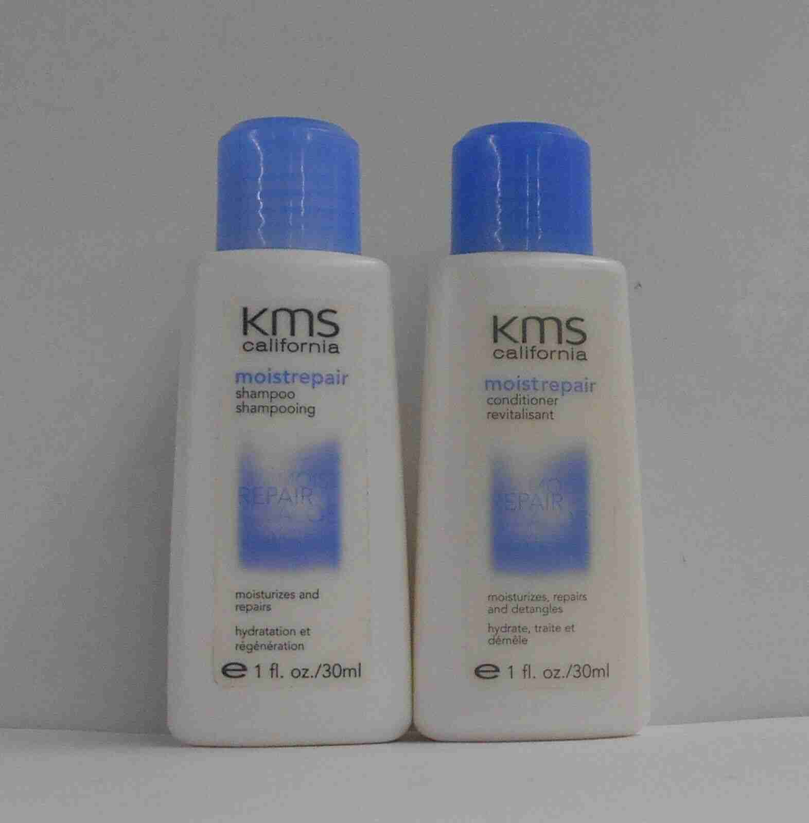 KMS California MOIST REPAIR Mini Size ~1 oz. / 30 ml (Shampoo & Conditioner Set)