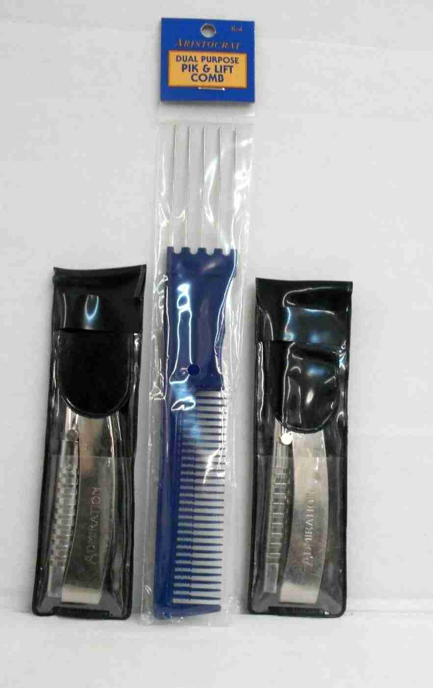 ARISTOCRAT JAPANESE ADMIRATION 3 Pc Stainless Steel Straight Razor / Comb ~ KIT!