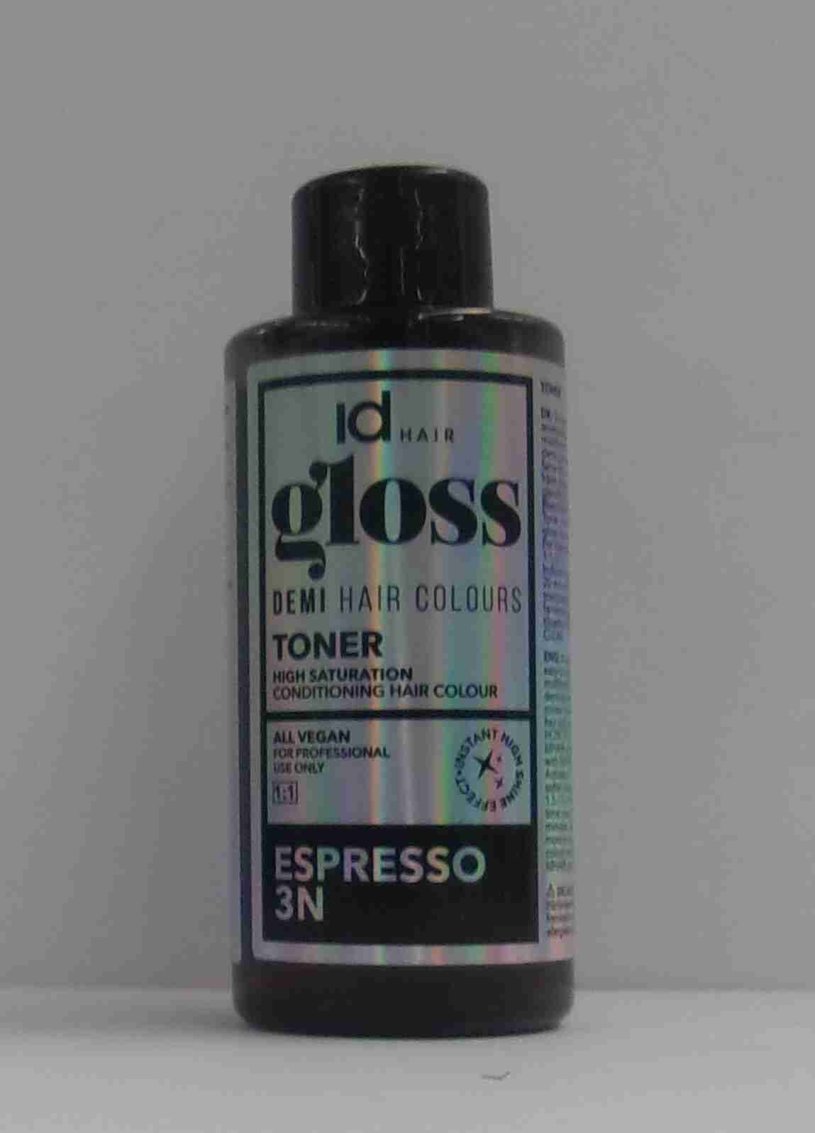 ID HAIR GLOSS TONER High Saturation DEMI All Vegan Hair Color ~ 2.54 fl. oz.!