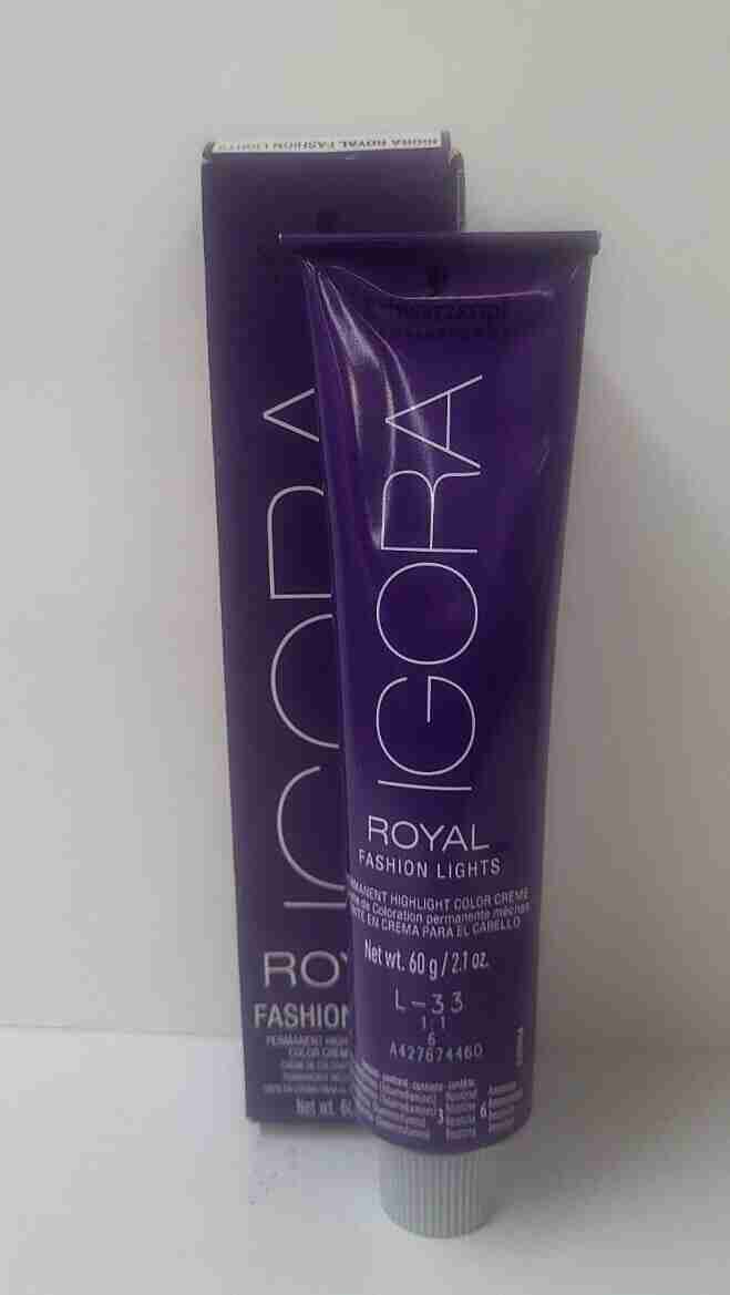Schwarzkopf IGORA Royal Fashion Lights Permanent Hair Light Creme ~ 2.1 oz. Tube