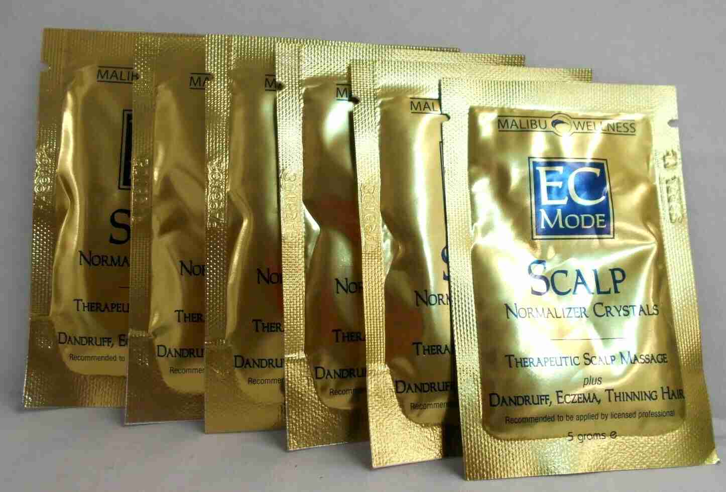 6 Pks ~Malibu EC Mode SCALP NORMALIZER CRYSTALS For Dandruff, Eczema, Psoriasis