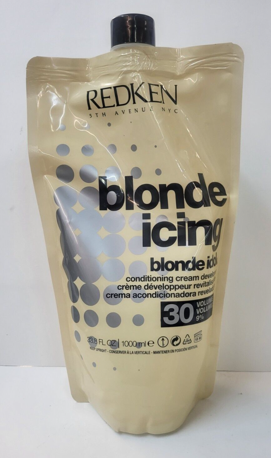 REDKEN BLONDE IDOL (USED PRODUCT) BLONDE ICING 30 VOLUME CREAM DEVELOPER 33.8 oz