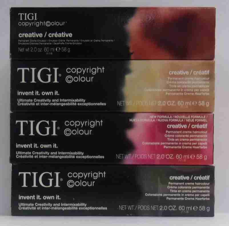 TIGI CREATIVE COPYRIGHT COLOUR Professional Permanent Hair Color Cream ~ 2 fl oz