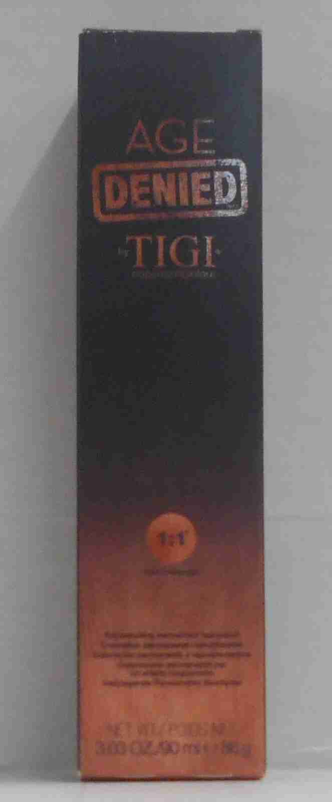 TIGI AGE DENIED COPYRIGT @ COLOUR Rejuvenating Permanent Hair Color 3.03 oz/86 g
