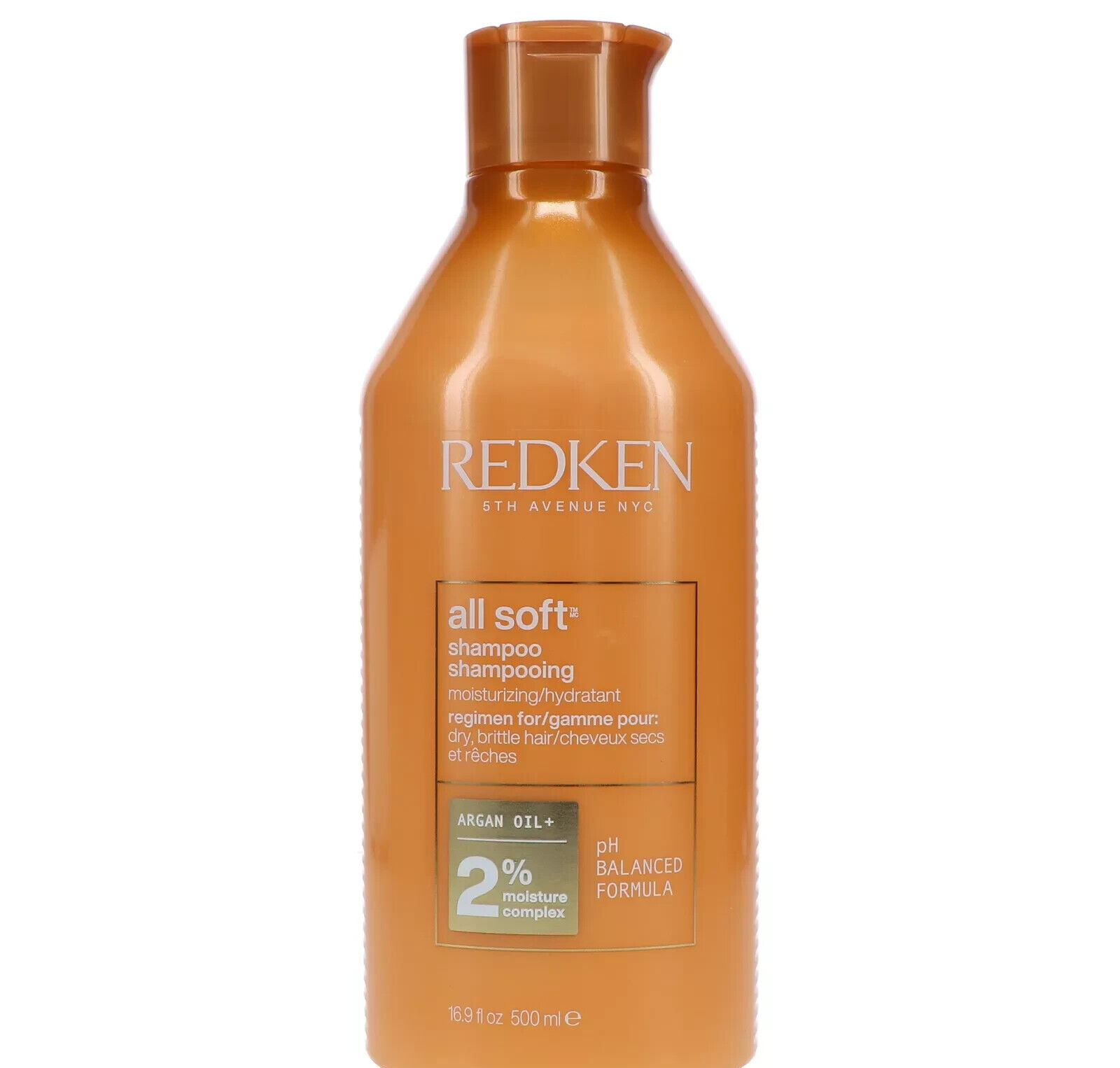 REDKEN ALL SOFT Moisturizing Shampoo for Dry, Brittle Hair ~ 16.9 oz. / 500 ml