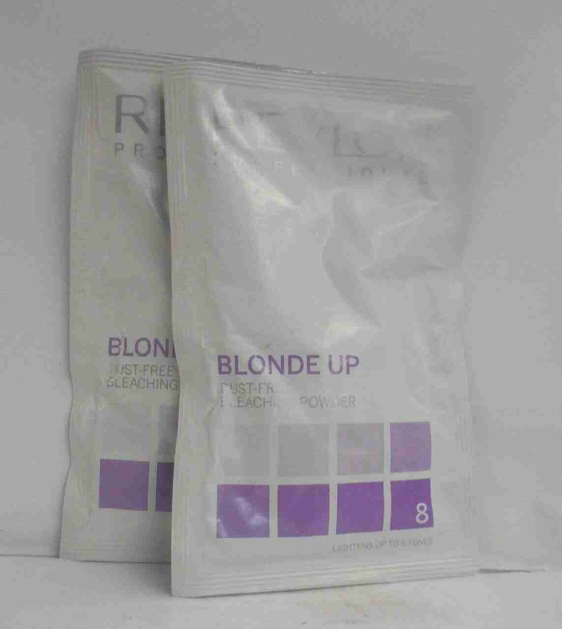 (Lot of 2 Pkts) REVLON Dust-Free Powder Bleach BLONDE UP 8 Levels ~ 1.76 oz.
