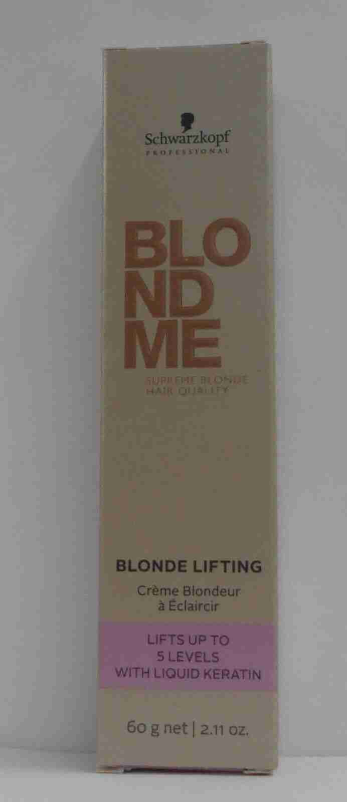 SCHWARZKOPF BLONDME LIFTING Hair Color Cream Made with Liquid Keratin  2 fl oz.