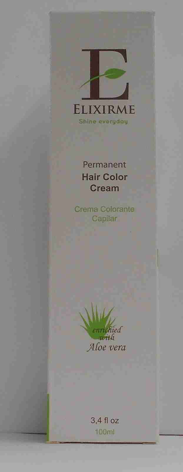 ELIXIRME Permanent Shine Everyday Hair Color Cream with Aloe Vera ~ 3.4 fl. oz.