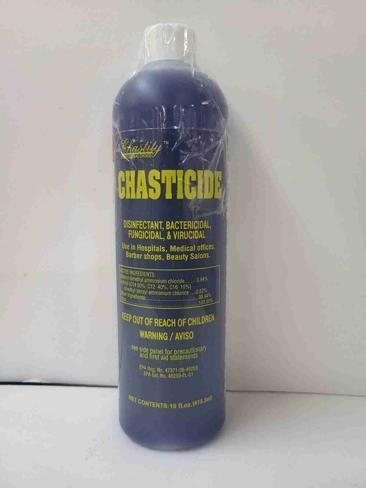 CHASITY CHASTICIDE Disinfectant, Bactericide, Fungicide Concentrate ~ 16 fl. oz.