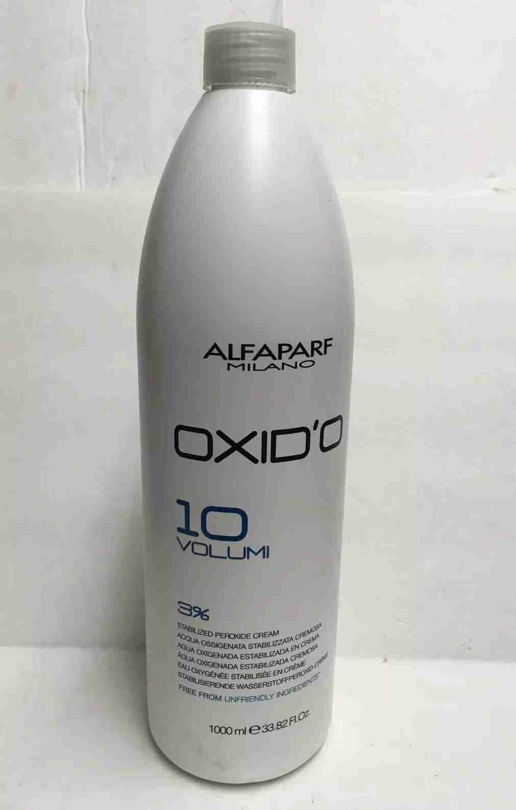 AlfaParf OXID'O 3% / 10 VOLUMENES Stabilized Peroxide Cream Developer 33.8fl.oz.