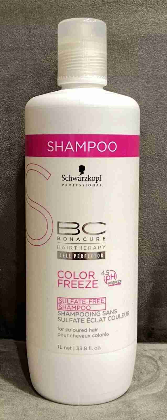BC BONACURE SCHWARZKOPF COLOR FREEZE PROTECTING SULFATE FREE HAIR SHAMPOO 33.8OZ