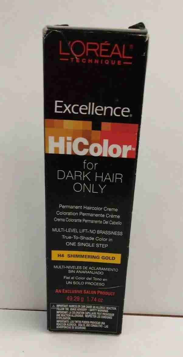 L'OREAL Excellence HiColor For Dark Hair Permanent Hair Color Creme ~ 1.74 oz.