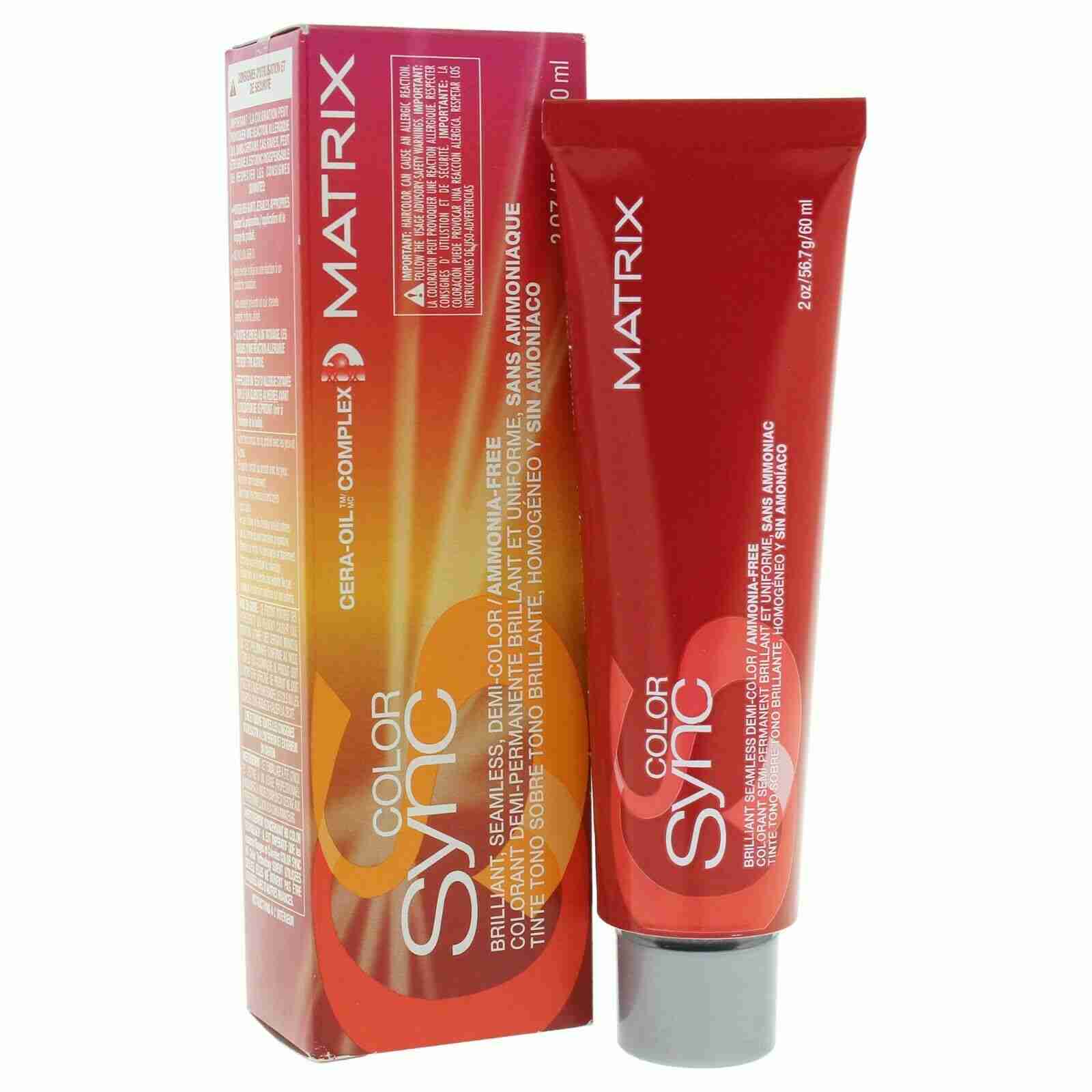 Matrix COLOR SYNC Demi-Permanent Ammonia Free CERA OIL Hair Color Cream~ 2 fl oz