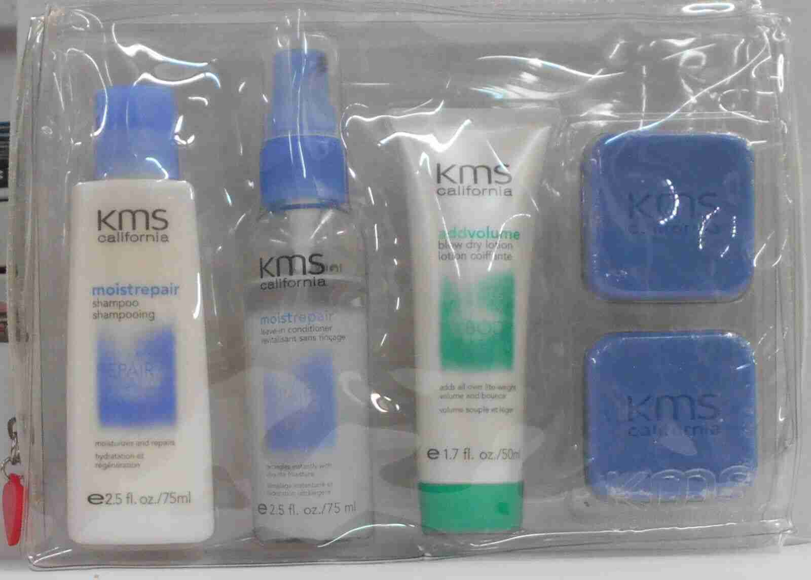 KMS California MOIST REPAIR ~ 5 Piece Pre-Packaged TRAVEL KIT (With Vinyl Pouch)