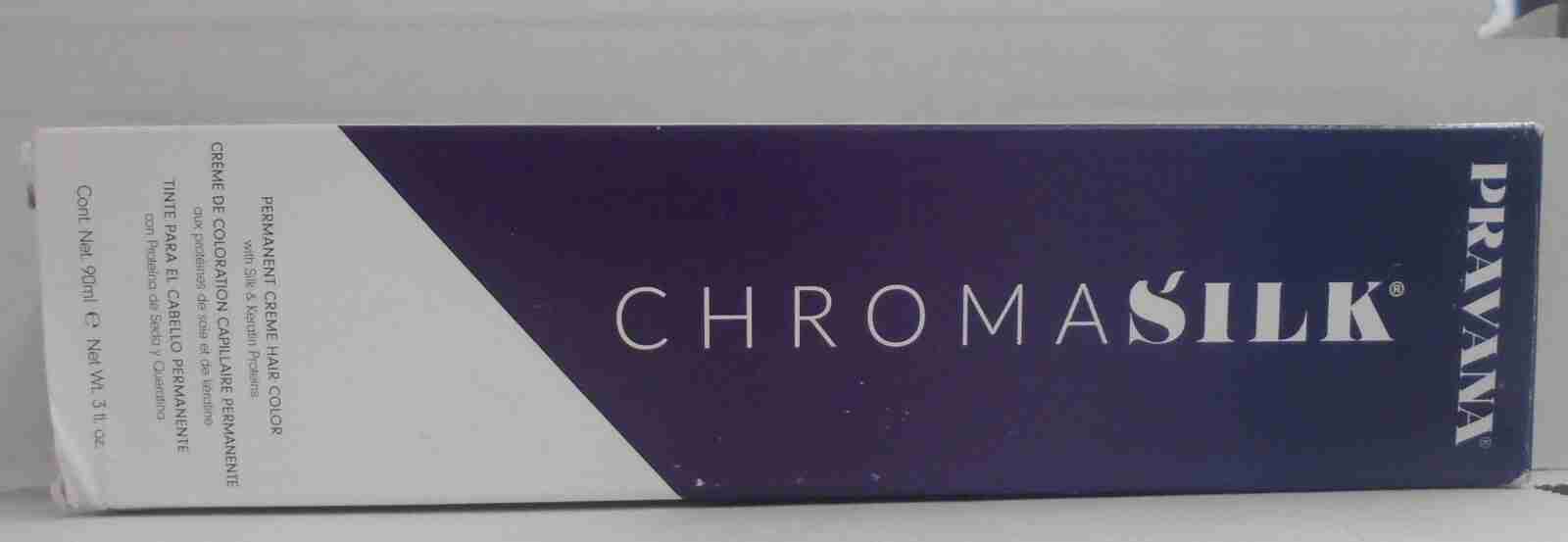 New Package PRAVANA CHROMA Silk AND Keratin Protein Permanent Hair Color 3 fl oz