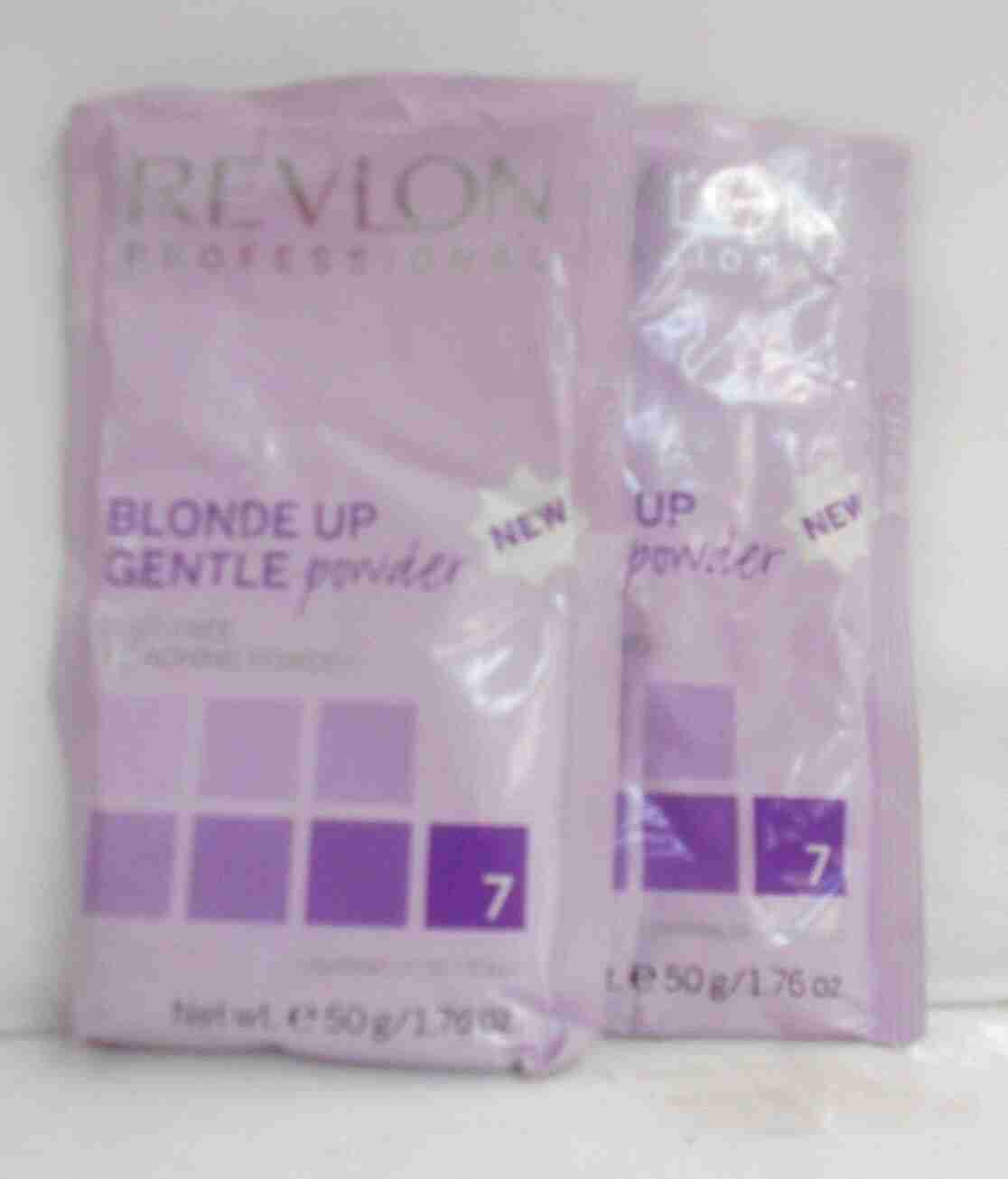 2 Pkts ~ REVLON BLONDE UP 7 LEVELS Gentle Dust Free Powder Bleach ~ 1.76 oz.