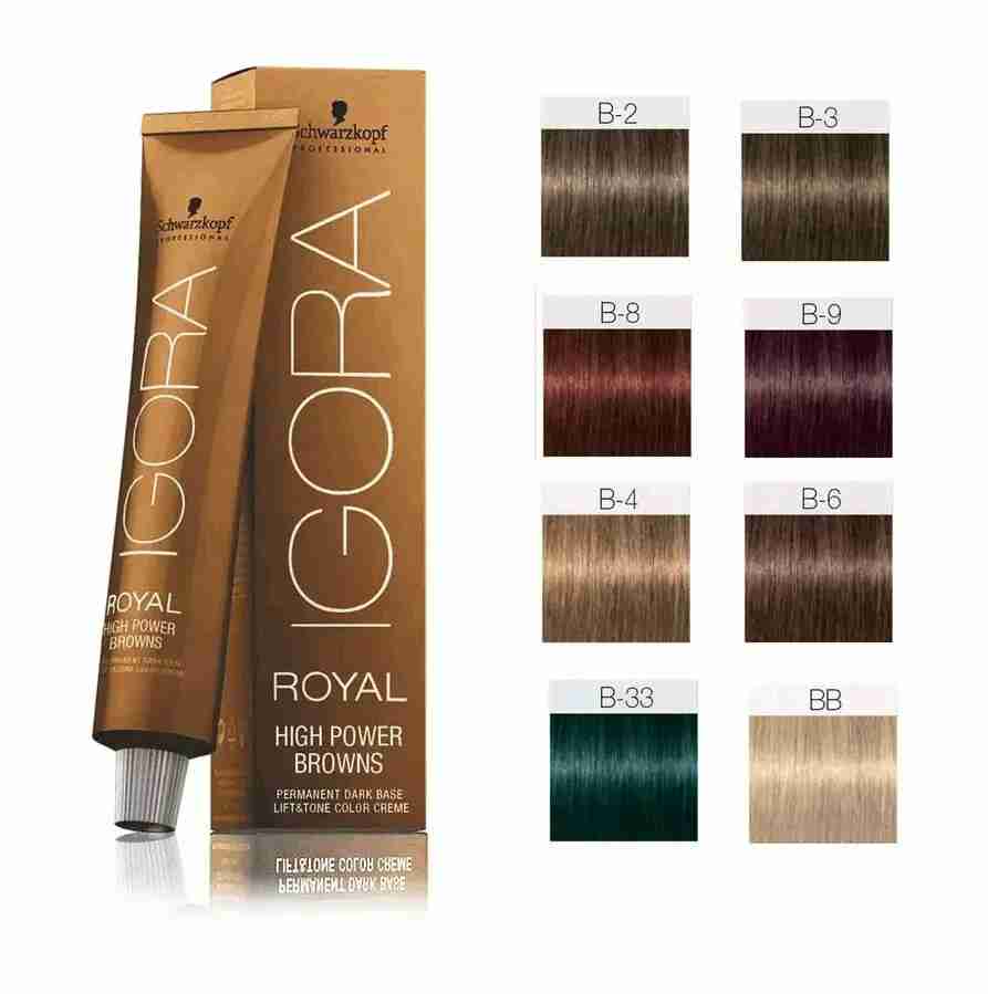 Schwarzkopf Igora Royal High Power Brown Permanent HairColor 2.1oz(HARD TO FIND)