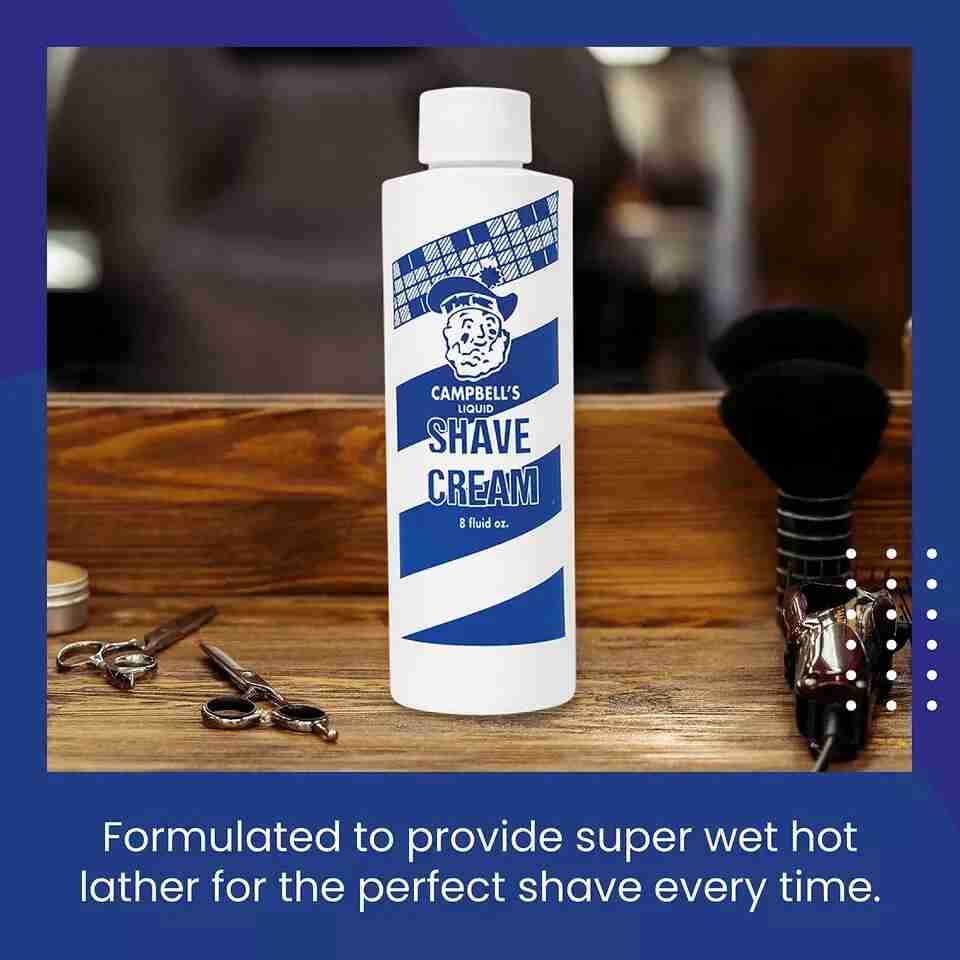 Campbell's Barbershop Shaving Cream 8oz Liquid for LatherKing Machines