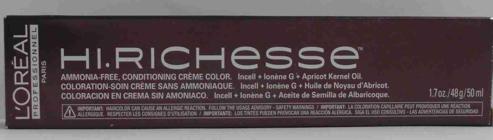 Loreal HI RICHESSE Ammonia Free Conditioning Creme Hair Color ~ 1.7 fl. oz.!!