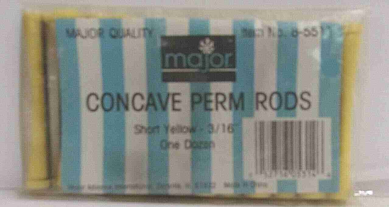 MAJOR ADVANCE CONCAVE Perm Rods (Lot of 4 Packs) Short Yellow 3/16" ~ 12 per Pk!