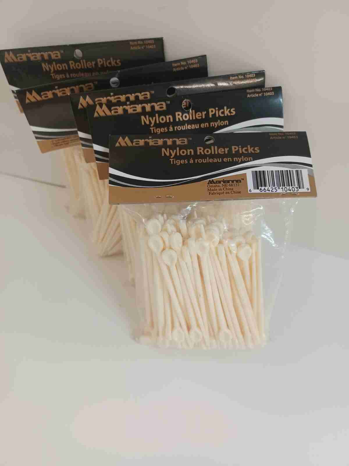 MARIANNA Nylon Roller 3" Pick ~ 100 Pick Packages ~ Lot of 3 Packs ~ 3" Picks!!