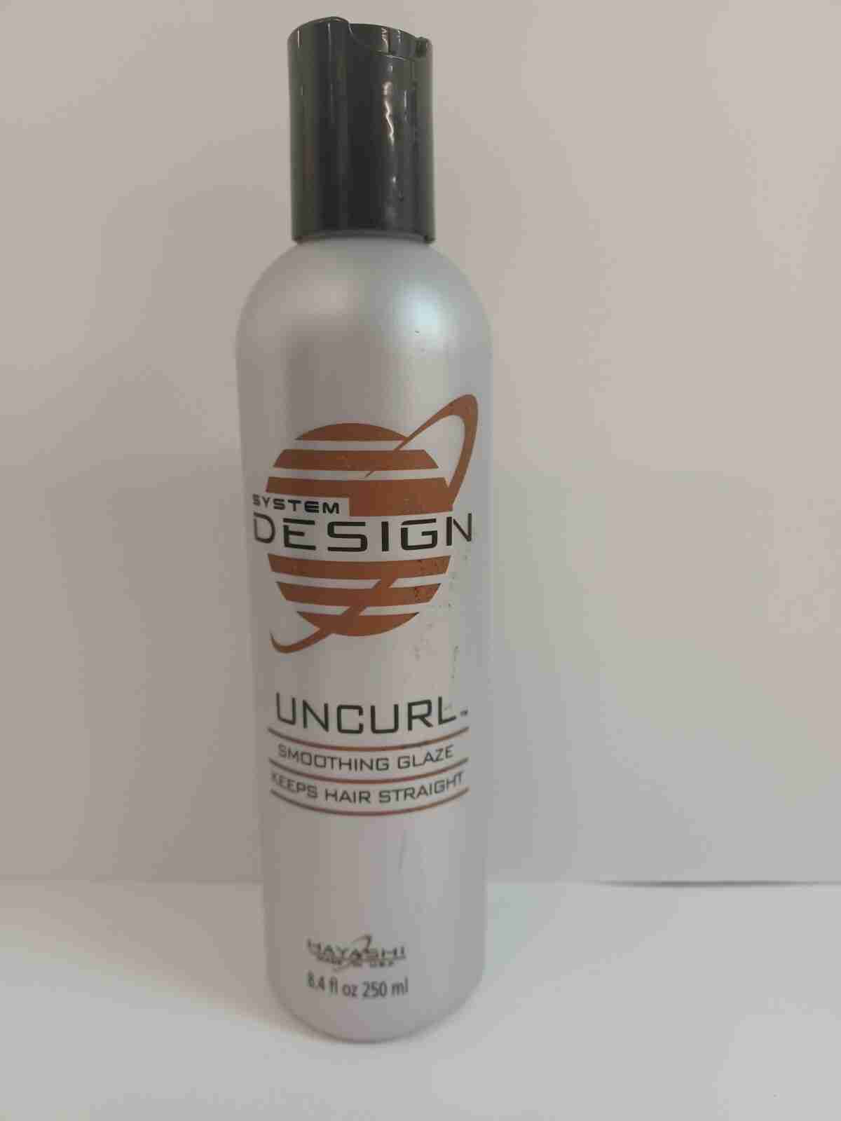 HAYASHI System Design UNCURL SMOOTHING GLAZE Keeps Hair Straight ~ 8.4 fl. oz.!!
