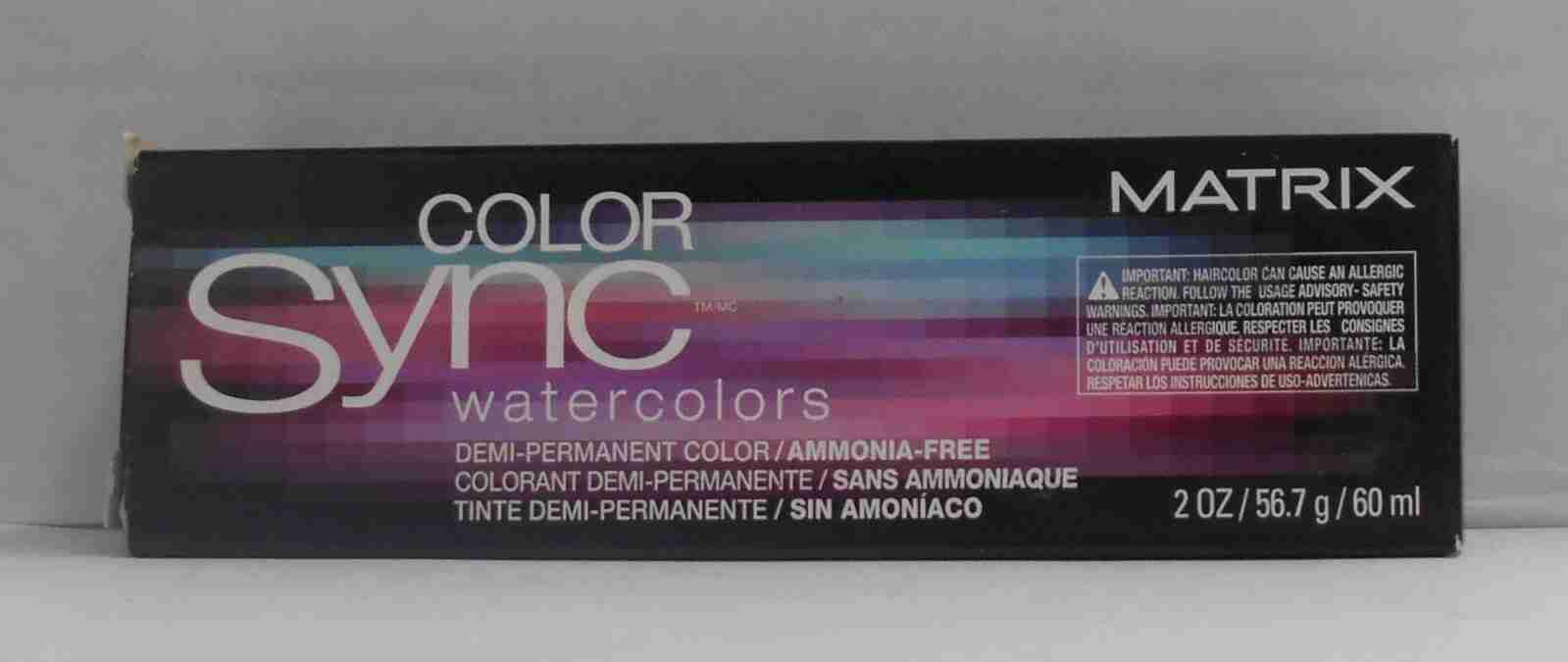 Matrix COLOR SYNC WATERCOLORS Demi-Permanent  Hair Color ~ Black Box ~ 2 fl. oz.