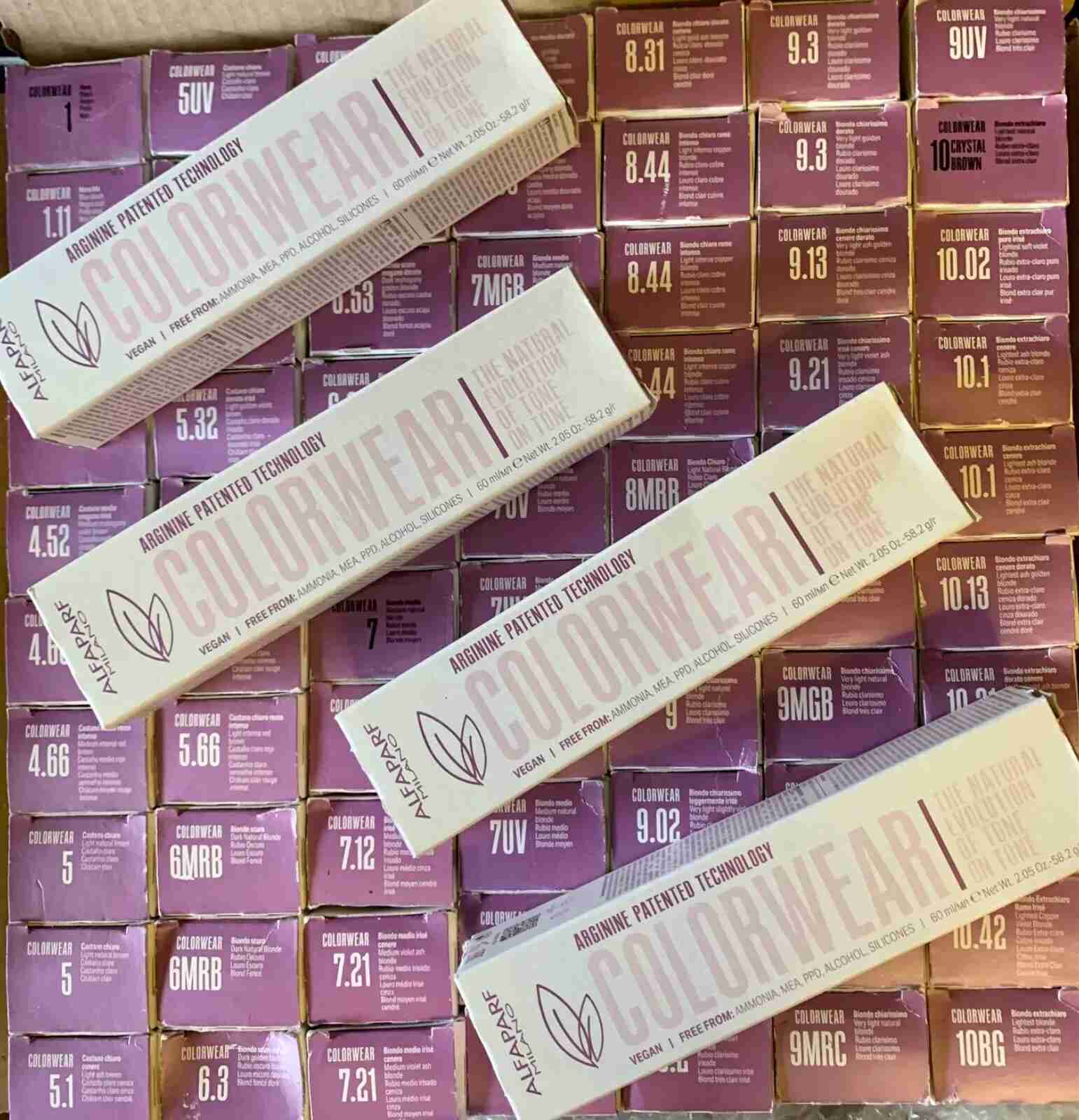 AlfaParf COLOR WEAR Arginine Patented VEGAN PPD/Ammonia Free Hair Color ~2.05 oz