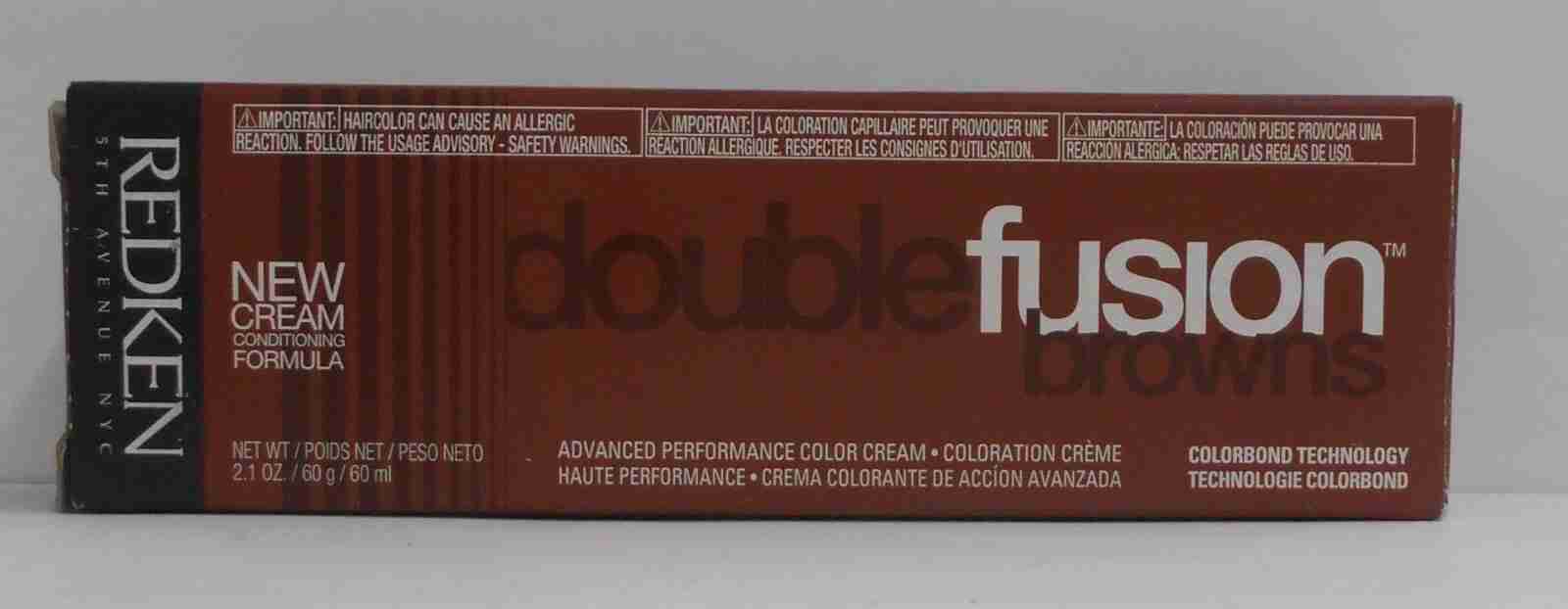 REDKEN Double Fusion DOUBLE BROWNS Professional Permanent Hair Color ~ 2.1 fl oz