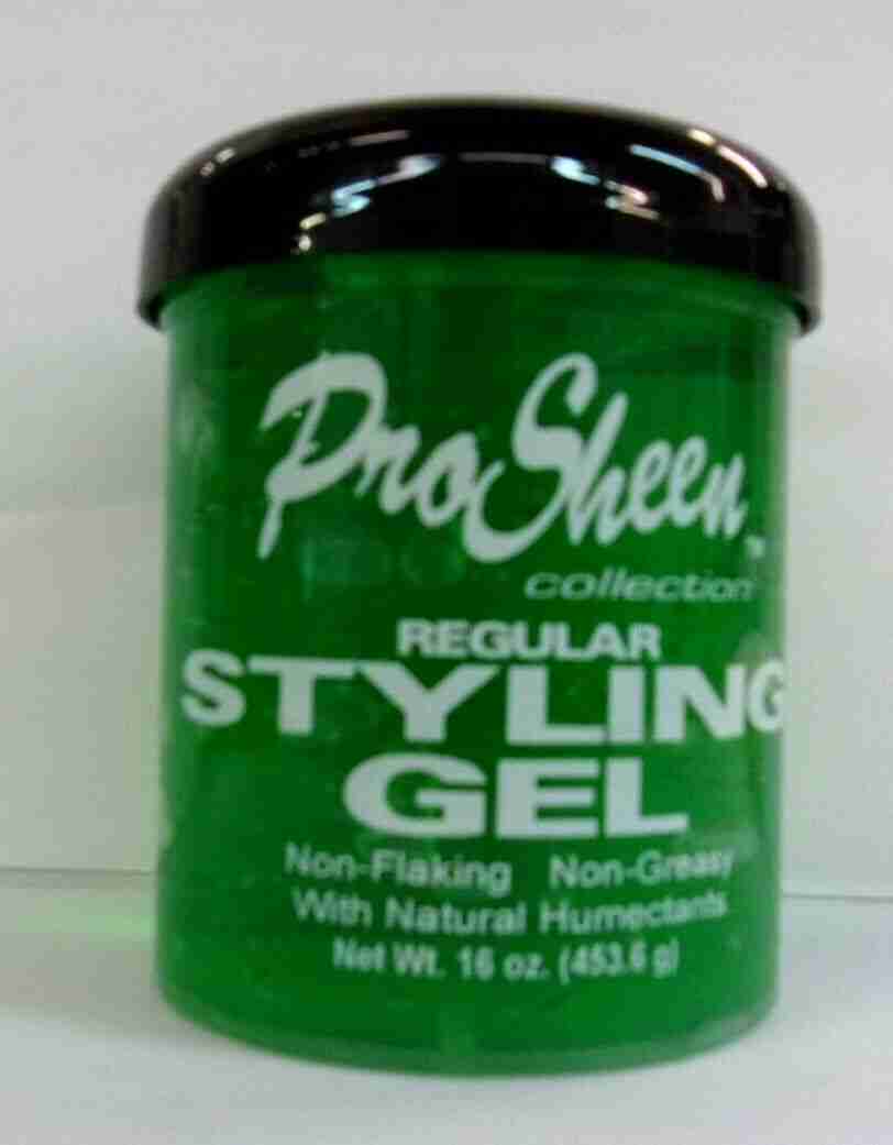 Pro Sheen Regular Styling Gel Non-Flaking Non-Greasy Natural Humectants ~ 16 oz.