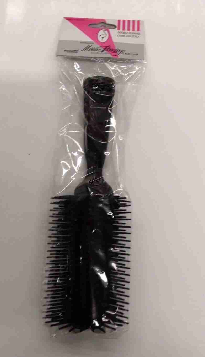 MORRIS FLAMINGO Double Purpose Professional Comb And Styler Brush (Black Color)