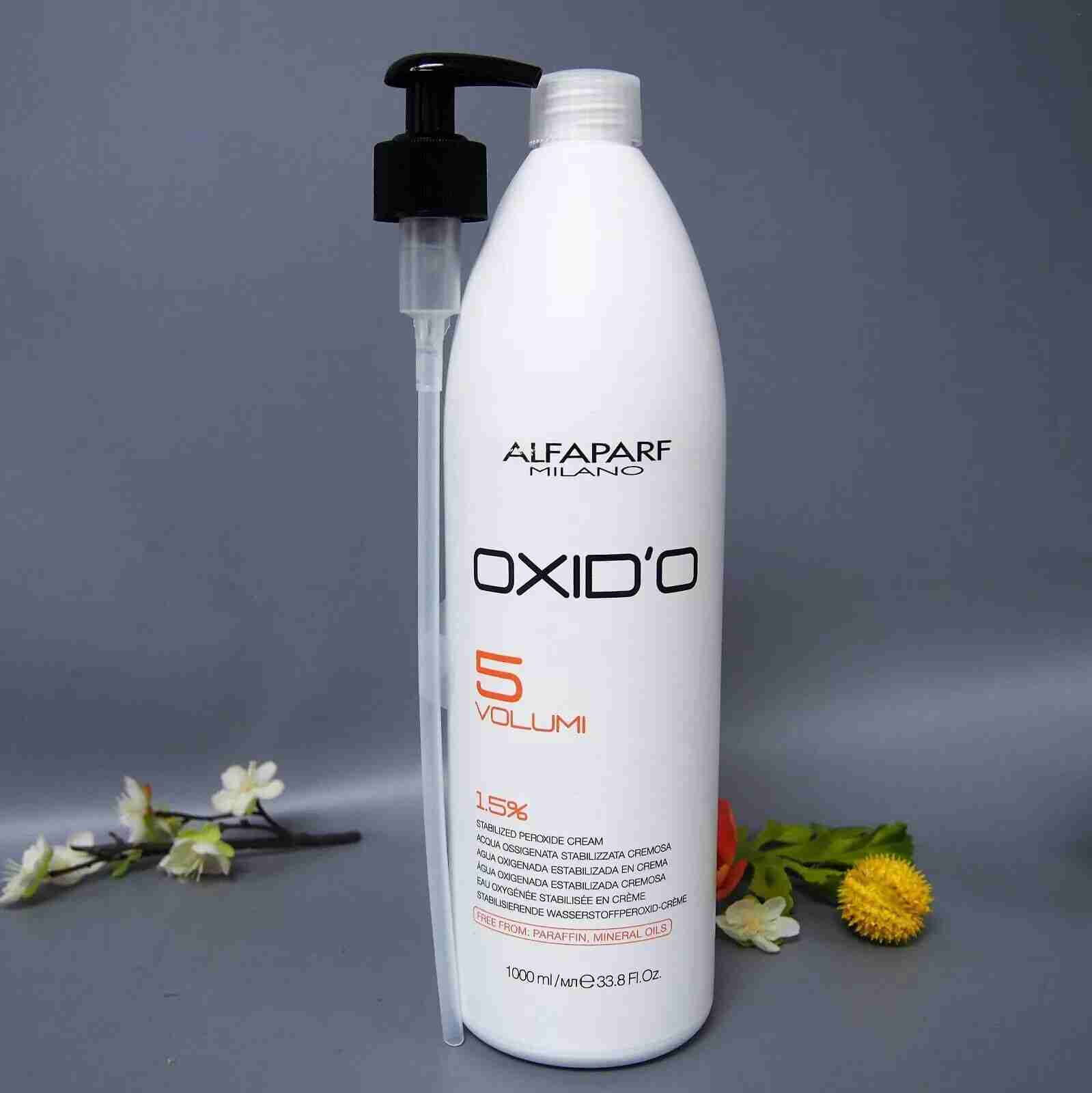 AlfaParf OXID'O 1.5% / 5 VOLUMI Stabilized Peroxide Cream Developer 33.8 fl. oz.