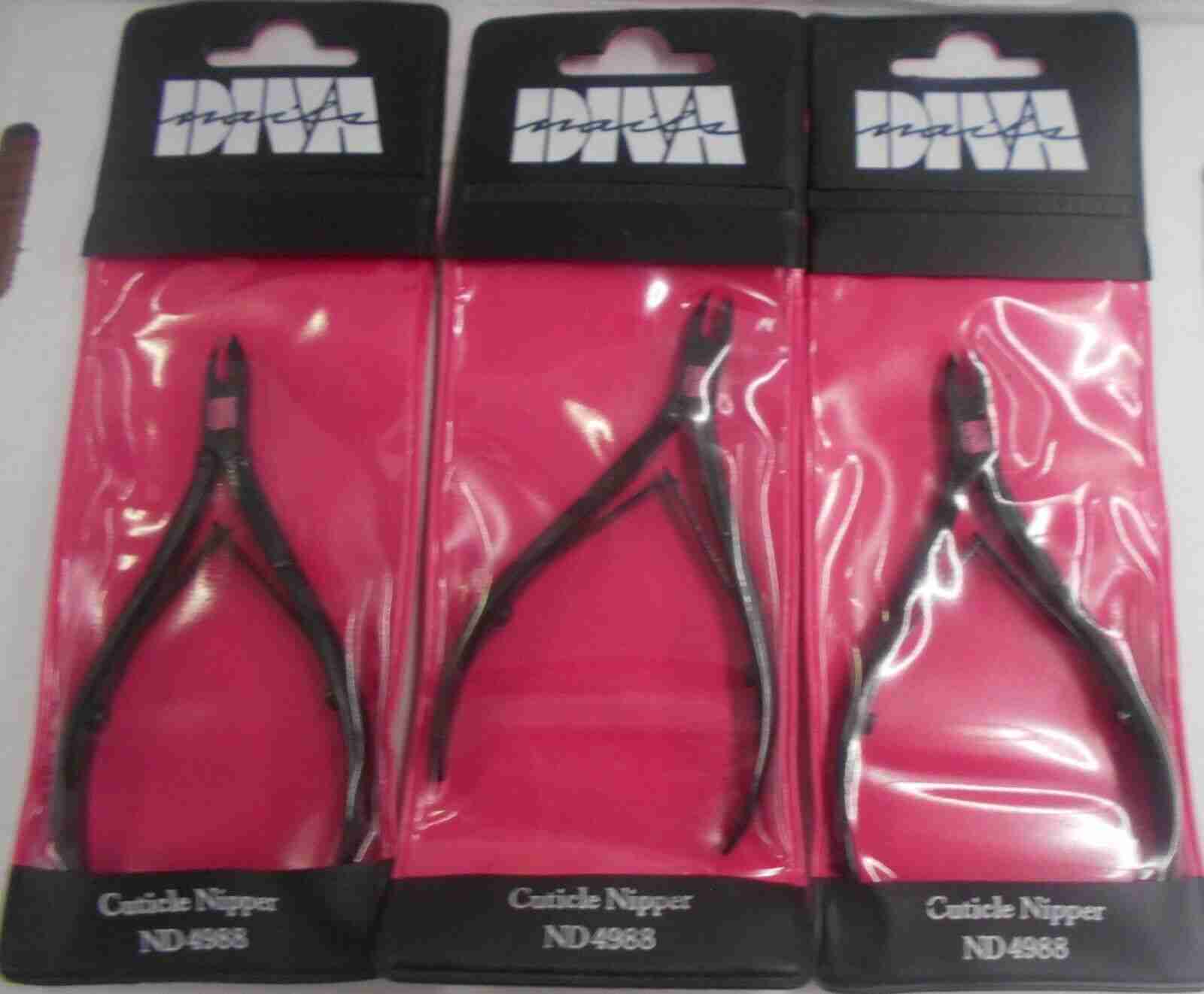 DIVA NAILS Professional CUTICLE NIPPERS for Manicures & Pedicures!!~(LOT OF 3)