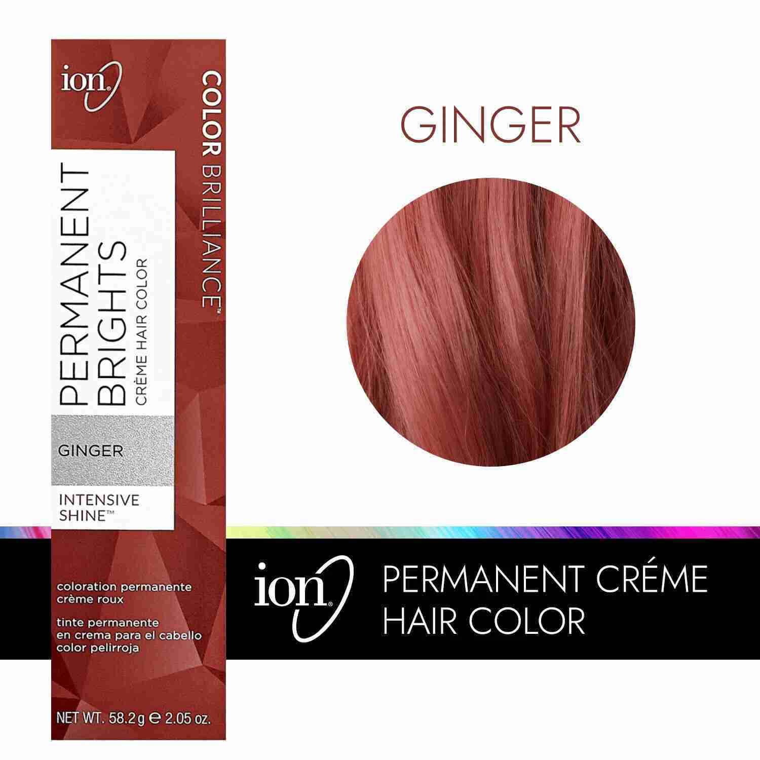 Ion Permanent Brights Creme Hair Color, Vibrant Hair Dye, Vegan, Cruelty Free,