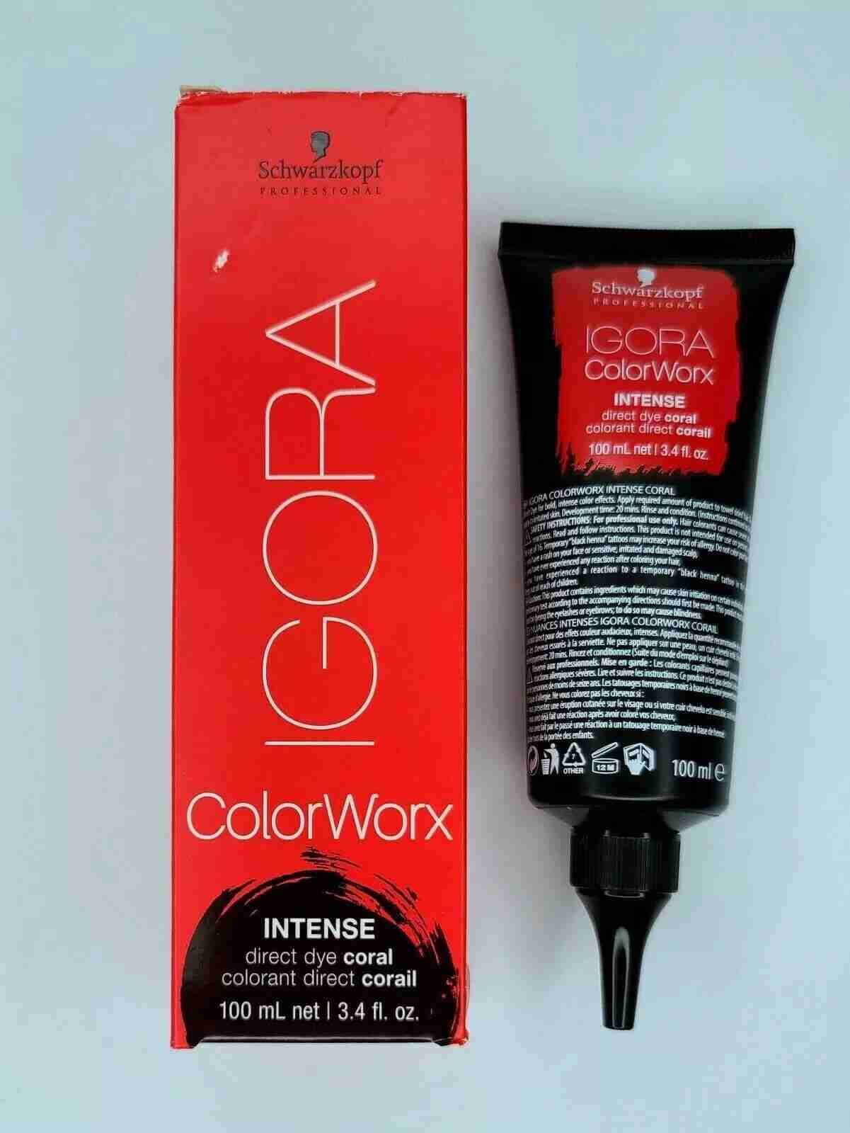 Schwarzkopf Igora Colorworx Intense Direct Dye- Coral, 3.4 oz(CHOOSE YOUR SHADE)