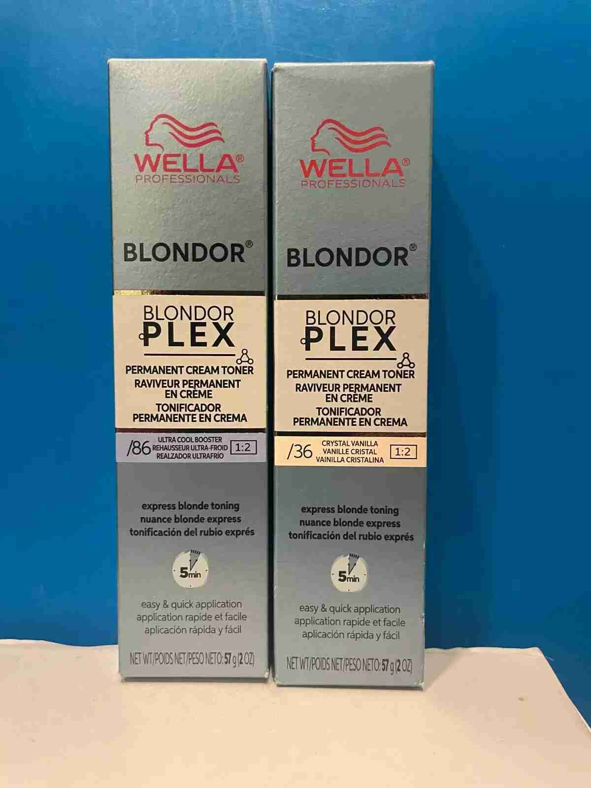 Wella Blondor Plex Permanent Cream Toner 2oz (Select Shade) New & Authentic