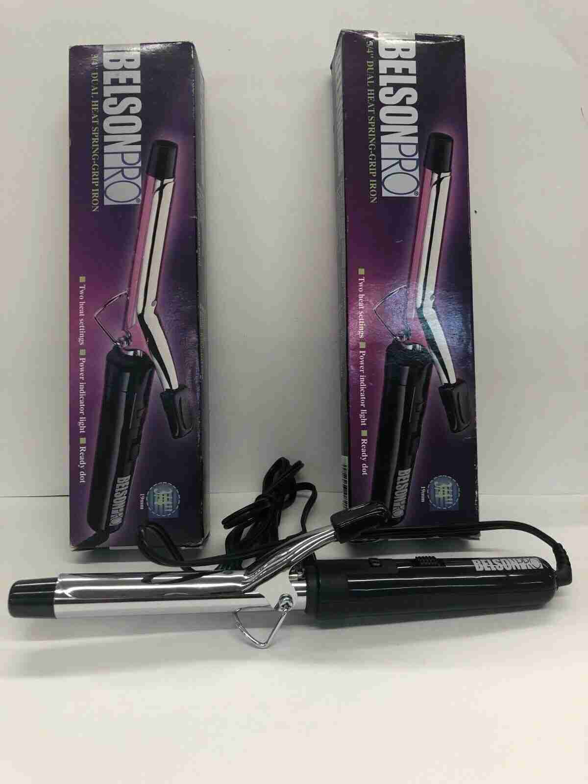BELSON PRO CURLING IRON ~3/4" Dual Heat Settings; Spring-Grip ~BUY 2; GET 1 FREE
