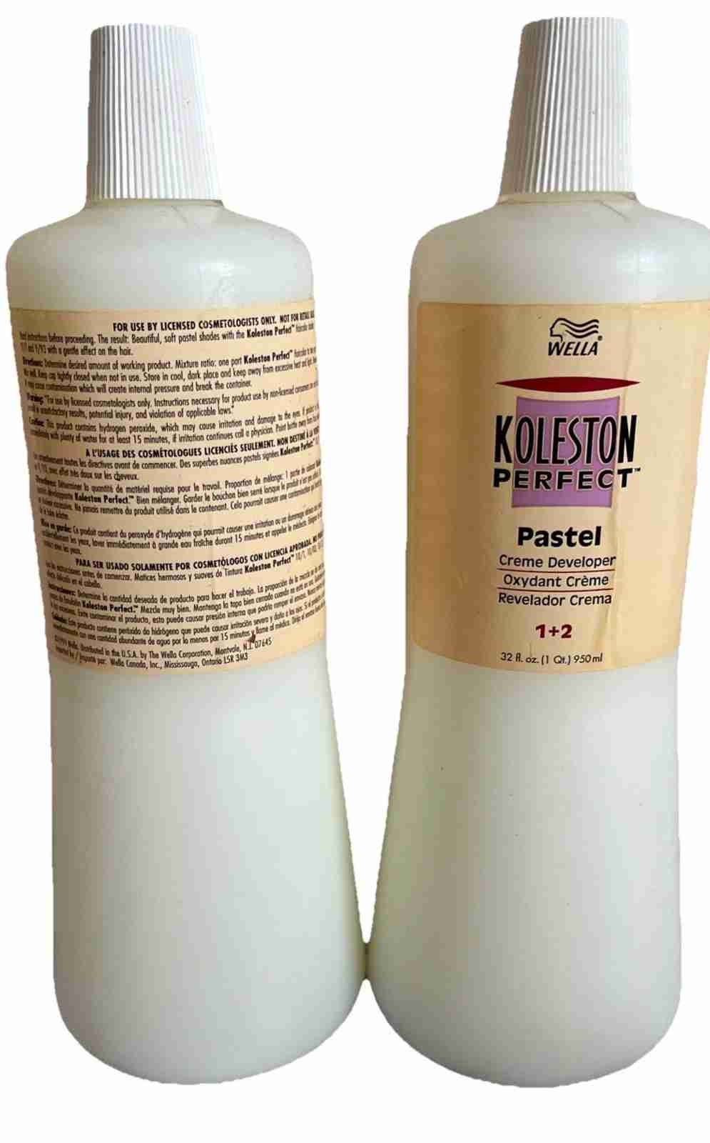 Original  Wella Koleston Perfect Pastel Cream Developer 32 Oz